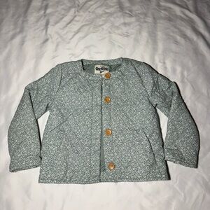 OshKosh B'gosh spring green quilted floral button-front jacket cotton 🟣